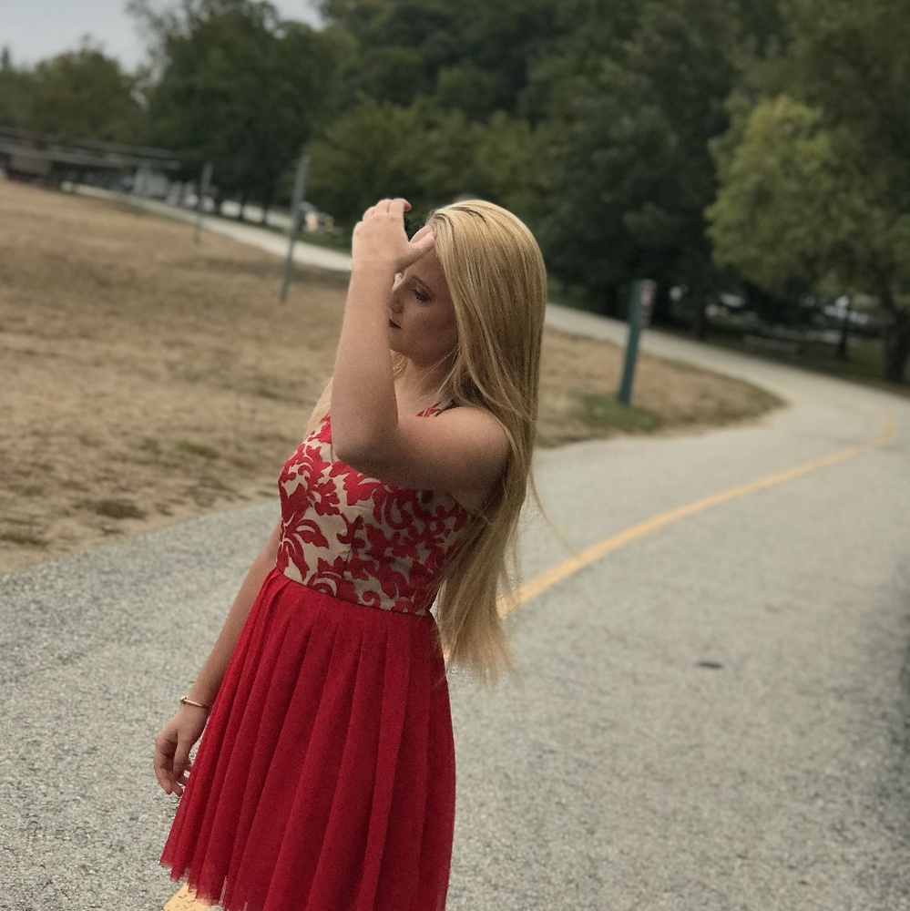 Red homecoming dress
